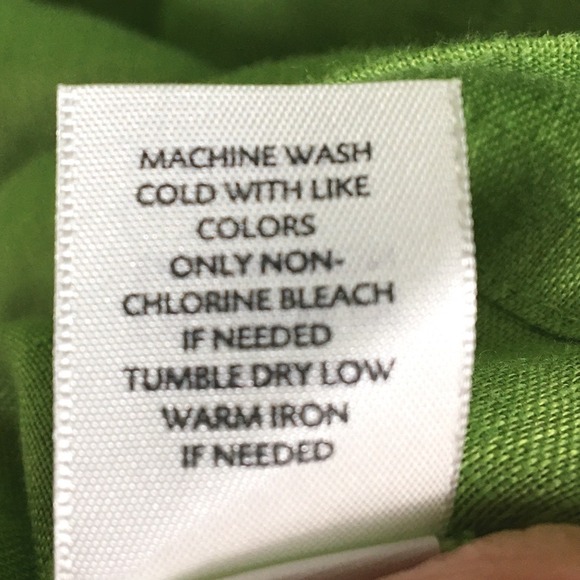 J. Jill Lime Green 100% Linen Pintuck Lace Trim Split Neck Tunic Top XL - Picture 6 of 6